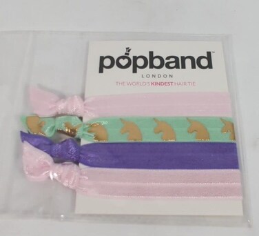 Popband London   Hair Tie   Unicorn   For All Day and Night   No Hair Crease   No Hair Damage   4 Pc