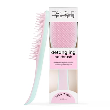 Tangle Teezer Fine &amp; Fragile Ultimate Detangler Brush, Dry &amp; Wet Hair Brush to Detangle &amp; Reduce Breakage, Marshmallow Pink &amp; Mint