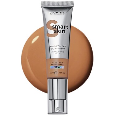 Lamel- Smart Skin Serum Tinted Foundation - 409 Deep Beige   Smoothens skin   Weightless texture  Blurs pores   All-day wear   35ml
