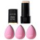 Max Factor Pan Stik Foundation 012 True Beige (Pack of 1) with S.O.S Beauty Blender (Pack of 3) bundle