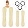 Styla Hair Blonde Magic Hair Bun Maker 4 Pack (2 Small, 2 Large) - Foam Sponge Buns with Hair Ties, Flexible Shaper Accessories for Updos, Ballet Buns, French Twists &amp; More!