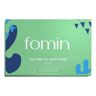 FOMIN - Paper Soap Sheets for Hand Washing - (100 Sheets) Tea Tree Portable Travel Soap Sheets, Dissolvable Camping Mini Soap, Portable Hand Soap Sheets