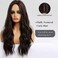 Esmee 24 Inches Long Wavy Black Brown Wigs Cosplay Costume Party Wig for Black Women Afro High Temperature Fiber Synthetic Hair Wigs