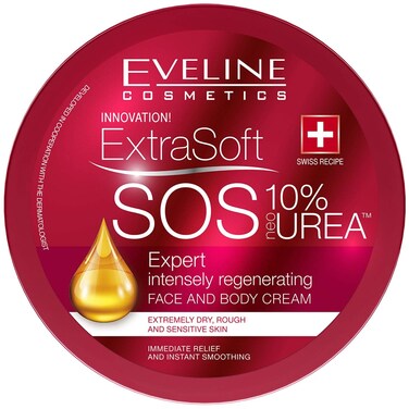 EVELINE COSMETICS SOFT SOS 10% UREA FACE&amp;BODY CREAM 175ML
