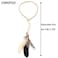 Campsis Indian Peacock Feather Headbands Boho Princess Head Chain Bule Adjust Headdress Handmade Rope Hair Accessories for Women and Girls (H)