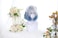 Short Hair Wig Bob Wavy Synthetic Japanese Cute Lolita Rooming Face Natural Natural Daily Girls Cosplay Wigs (Blue)
