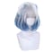Short Hair Wig Bob Wavy Synthetic Japanese Cute Lolita Rooming Face Natural Natural Daily Girls Cosplay Wigs (Blue)