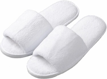 KHC-KHF Spa Slipper- 5 Pairs of Velvet Open Toe Slippers with Travel Bags- One Size Fit Most Men and Women for Spa