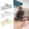 Clear Hair Claw Clips for Women Thick Hair Crystal Resin Large Hair Clips for Women Fine Hair Invisible Transparent Big Jaw Clips Hair Accessories