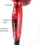 Travel Hair Dryer with Dual Voltage, 1875W Compact Hair Dryer with Folding Handle, Travel Blow Dryer (Red)