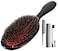 Boar Bristle Detangling Paddle Brush and Comb Set for Curly Fine Wavy Natural Tangled Hair, Anti-frizz Styling Hairbrush for Women Men, Boar Nylon Bristle Cushioned Brush
