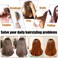 Wooden Paddle Hair Brush with Metal Bristle, Anti-frizz Metal Detangling Brush Styling Hairbrush Comb for Curly Fine Wavy Straight Hair, Scalp Massage Brush, Wet or Dry Use