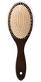 Wooden Paddle Hair Brush with Metal Bristle, Anti-frizz Metal Detangling Brush Styling Hairbrush Comb for Curly Fine Wavy Straight Hair, Scalp Massage Brush, Wet or Dry Use