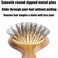 Wooden Paddle Brush Metal Bristle Hair Brush for Women and Men, Anti-frizz Detangling Hairbrush Comb for Curly Straight Fine Wet Dry Hair, Massage Scalp, Reduce Static