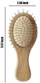 Wooden Paddle Brush Metal Bristle Hair Brush for Women and Men, Anti-frizz Detangling Hairbrush Comb for Curly Straight Fine Wet Dry Hair, Massage Scalp, Reduce Static