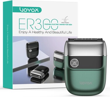 VOYOR Foil Shaver 2 in 1 Double Shavers for Men,Portable Electric Razor with Rechargeable Foil Razor Multifunction Grooming Barber Shaver IPX6 Washable Travel Shavers ER300 (Green)