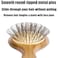 Wooden Paddle Detangling Brush Metal Bristle Hair Brush for Women and Men, Anti-frizz Styling Hairbrush Comb for Curly Fine Wavy Normal Hair, Scalp Massage Brush, Wet or Dry Use