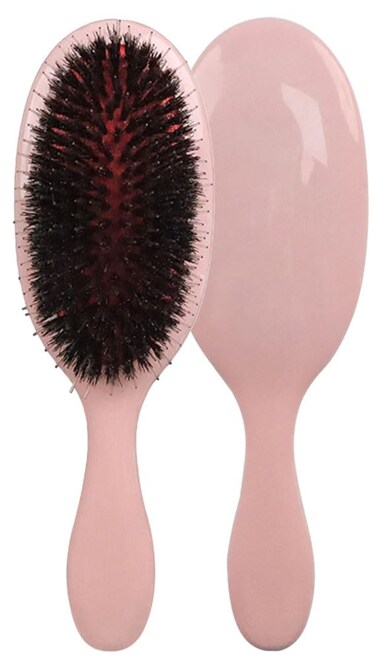 Boar Bristle Detangling Hair Brush for Curly Fine Straight Natural Hair, Anti-frizz Paddle Detangler Brush Styling Hairbrush for Women Men, Less Pulling and Hair Breakage