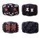 LOVEF Thick Hair Clip Magic Wood Beads Double Hair Comb Clip Stretch Combs for Hair Fashion Design Multi Butterfly Bun Maker for Popular Hairstyles Style 4pcs