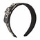 Headbands for Women,PU Headband Gothic Metal Buckle Headband Punk Headband for Washing Face Makeup Hair Accessories