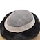 FACE MIRACLE Toupee for Men Durable Fine Mono Mens Toupee Hair Piece for Man Human Hair Replacement System Monofilament NPU around Male Wig Units 6*9 1B# Natural black-120% Med-Light to Medium Density