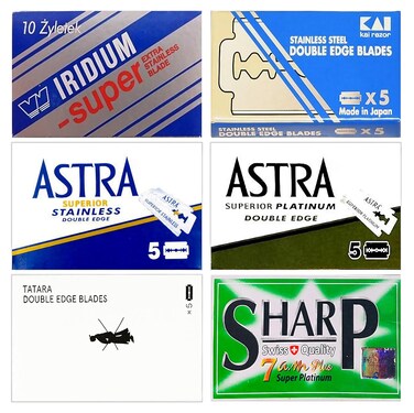 Razor Blades Club 35 Quality Double Edge Razor Blades Sampler (6 different brands)