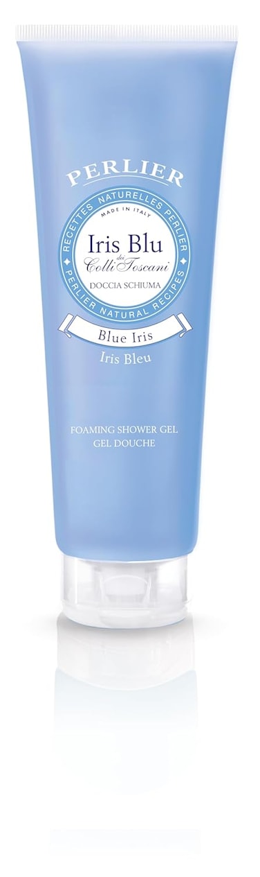 Perlier:"Iris Blu" Shower Foam, Blue Iris Scent - 8.4 Fluid Ounces (250mL) Tube [ Italian Import ]