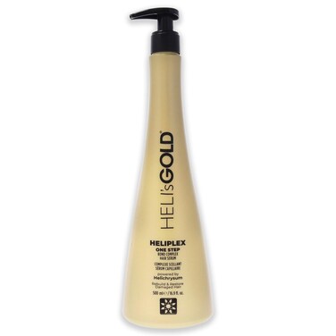 Heli's Gold Heliplex One Step Hair Serum - Bond Complex Treatment For Maintenance And Regrowth - Intensive, Nourishing Repair For Damaged, Split Strands - Sun And Thermal Heat Protectant - 16.9 Oz