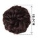 Women's Curly Messy Chignon Hairpieces Synthetic Hair Bun Extensions Dark Purple