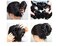 Women's Curly Messy Chignon Hairpieces Synthetic Hair Bun Extensions Dark Purple