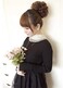 Women's Curly Messy Chignon Hairpieces Synthetic Hair Bun Extensions Dark Purple