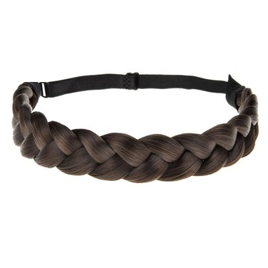TOECWEGR Braid headband 3 Strands Synthetic Braided Hair Headbands Stretch Plaited Hair Headbands Hairpiece Fashion Girl Costume Hair Accessories