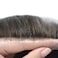Mens Hair Replacement System 0.04mm Invisible Ultra Thin Skin Mens Toupee Hairpieces All V-Looped Hair Piece Unit for men 8x10inch Wigs for Men #1B Off Black/Natural Black-90% Light Density