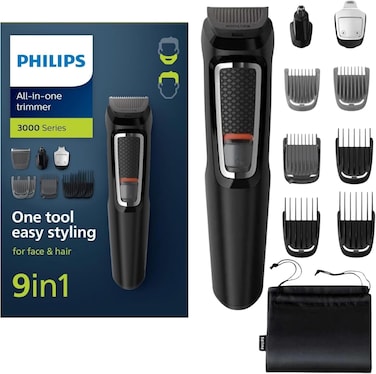 Philips Norelco Multigroom All-in-One Trimmer with 13 Pieces All-in-one Trimmer 9-in-1 MG3740