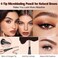 Microblading Eyebrow Pen - 3D Eyebrow Pencil Magical 4-Fork-Tip Eye Brow Pencils for Women, Precise Brush-Tip Pen Makeup, 24 Hours Water-proof &amp; Smudge-proof Natural Fine Stroke (Light Brown)