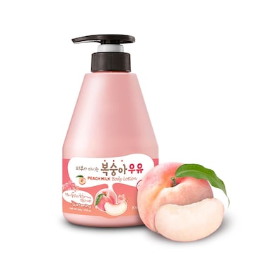 WELCOS KWAILNARA Peach Milk Body Lotion &ndash; Korean Body Lotion for Smooth &amp; Soft Skin 560 g / 19.75 Fl. Oz