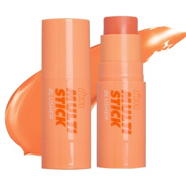 I'M MEME Blusher - I'm Multi Stick 002 Coral   Easy Blending, Matte Finish, Suitable for Beginners, Lightweight Formula, Natural Blur Effect, Cream to Powder, Sheer Cheek Balm Tint Contour