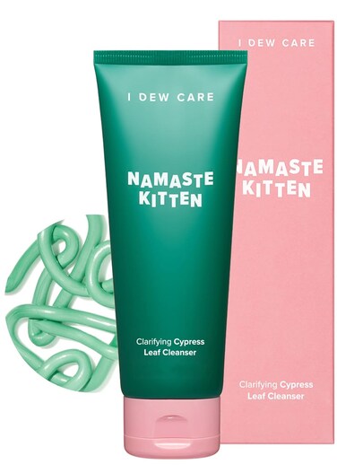 I DEW CARE Acne Facial Foam Cleanser - Namaste Kitten   Clarifying Heartleaf, Makeup Cleansing, Korean Skincare, Vegan, Cruelty-free, Paraben-free, Gentle Face Wash for Dry Skin, Facial Treatment