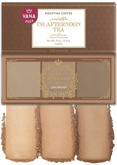 I'm Meme Palette - Afternoon Tea Contour   Roasting Coffee, Bronzer Palette for Face &amp; Cheeks, Matte Powder Bronzer, Natural Makeup, Buildable Coverage, Light to Medium, For Warm Tone Skin, 0.4 Oz