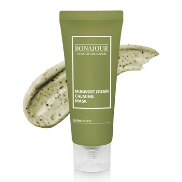 BONAJOUR] Organic Mugwort &amp; Green Tea Calming Gentle Clay Mask - Nourishing &amp; Deep Moisturizing &amp; Soothing 1.9 Fl. Oz