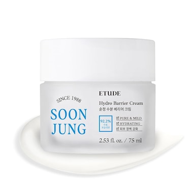 ETUDE Soonjung Hydro Barrier Cream 75ml   Moisturizing and Soothing Cream   Non-Comedogenic, Hypoallergenic &amp; Fragrance Free Moisturizer for Face