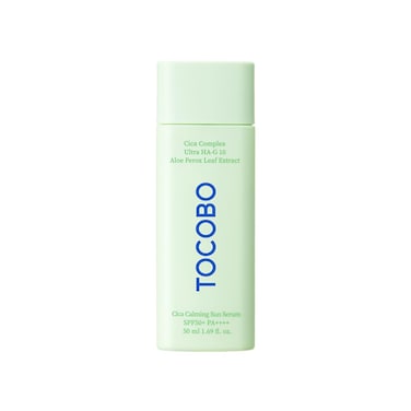 TOCOBO Cica Calming Sun Serum SPF50 PA++++ 50 ml 1.69 fl. oz - Fermented Cica Complax, Cape Aloe Leaf Extract, Soothing Overheated Skin, Reduces Skin Tempetature