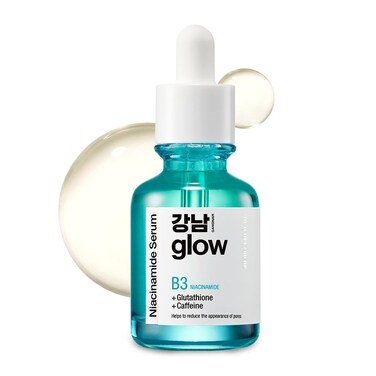 Niacinamide B3 Serum   Korean Pore Minimizer Glutathione Serum for face   Vitamin B3 &amp; Multi Peptide Serum for Face   Glow Serum for Dark Spots   Glass Skin Korean Skincare - 1.01 fl oz (30ml)