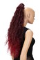 CAISHA 28" Extra Long Voluminous Wavy Ponytail Hairpiece Heat-resistant Synthetic Fibres With Butterfly Clip Red Mix H715