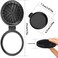 6PCS Folding Travel Mirror Hair Brushes Portable Pocket Round Mini Hair Brush Small Purse Massage Hairbrush Comb Makeup Mirror for Women and Girls, Gym, Trip, School Camping