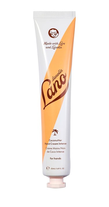 Lanolips Hand Cream - Lanolin Lotion with Coconut Oil, Shea Butter &amp; Vitamin E - Cuticle &amp; Hand Cream for Dry Cracked Hands - Cruelty-Free, Dermatologist Tested - Coconutter (50ml / 1.69 fl oz)