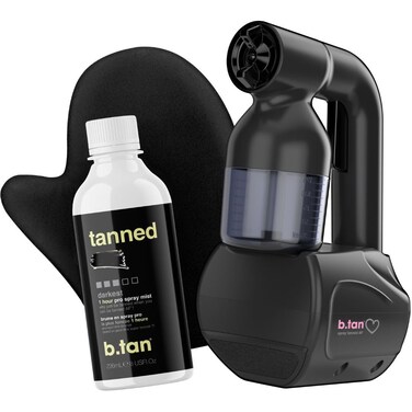 b.tan Spray Tan Kit   At Home Spray Tanning Kit, Includes Spray Tan Machine, Tanning Applicator Mitt, 8 Fl Oz Solution Mist