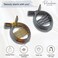 Parcelona French Round Inner Teeth Tortoise Shell and Black Cellulose Set of 2 Hair Clips for Women