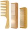 3 Pcs Bamboo Comb Set Wooden Wide Tooth Comb for Women Men, Anti-static Detangling Hair Comb for Curly Fine Straight Wet Dry Hair