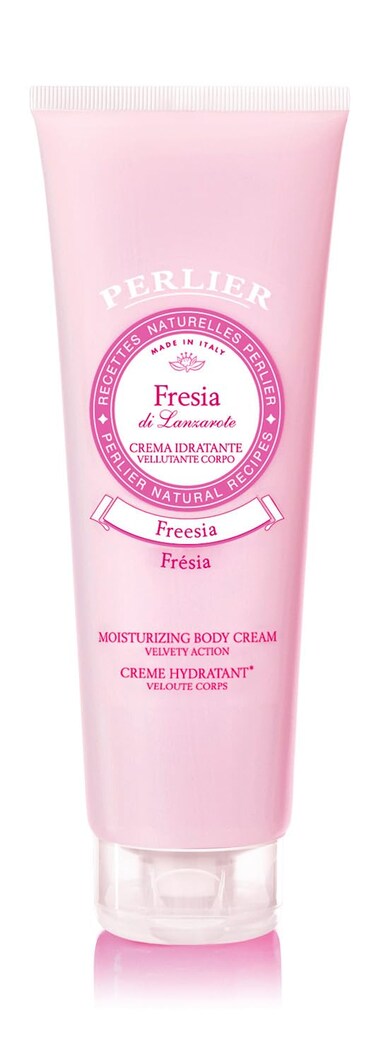 Perlier:"Fresia di Lanzarote" Moisturizing Body Cream, Freesia Scent 8.4 Fluid Ounces (250mL) Tube [ Italian Import ]